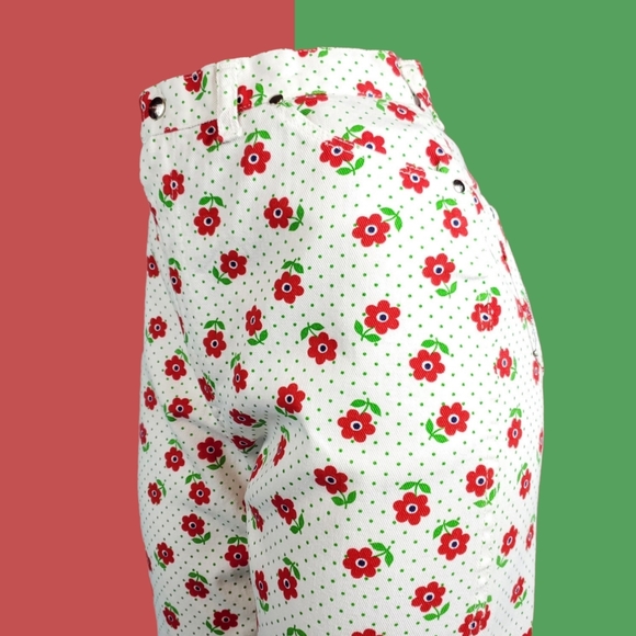 SOLD Vintage 60s flower jeans - Picture 5 of 13